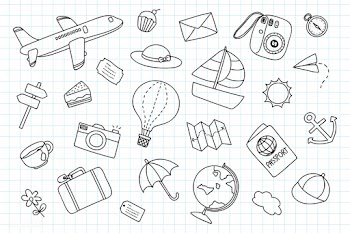 Travel doodle icons illustration | Free stock vector - 936684