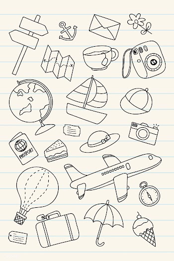 Travel doodle icons illustration | Free stock vector - 936703