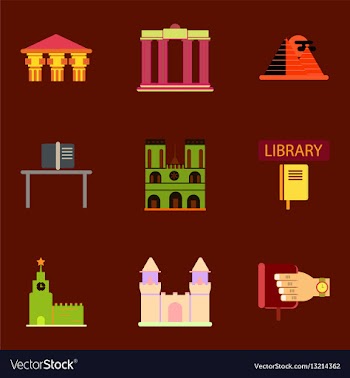Travel famous monuments of world history book vector image