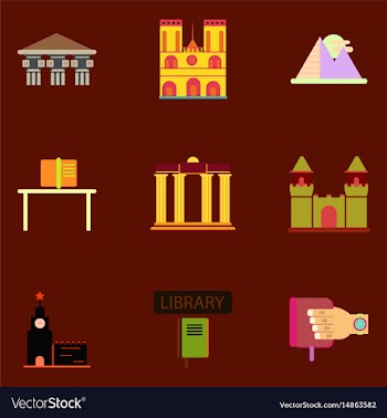 Travel famous monuments of world history book vector image