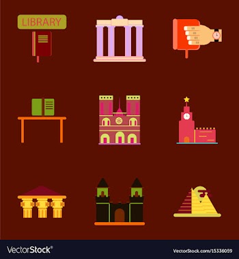 Travel famous monuments of world history book vector image