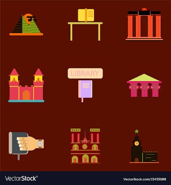 Travel famous monuments of world history book vector image