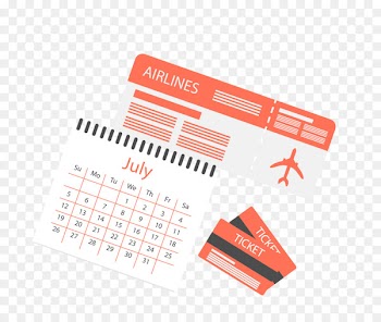 Travel Flight Airline ticket - Travel ticket passport Calendar 