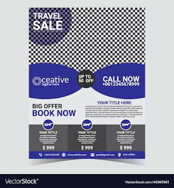 travel flyer template design