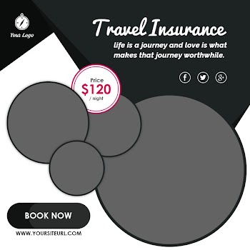 Travel insurance - instagram banner ad