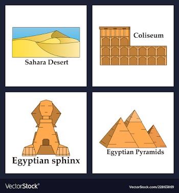 Travel journey concept famous monuments of world vector image
