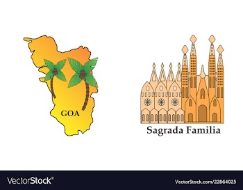 Travel journey concept famous monuments of world vector image
