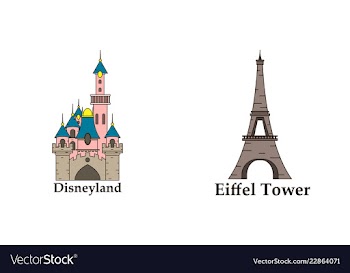 Travel journey concept famous monuments of world vector image