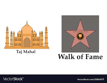 Travel journey concept famous monuments of world vector image