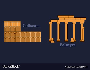Travel journey concept famous monuments of world vector image