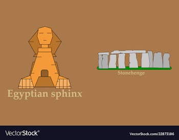 Travel journey concept famous monuments of world vector image