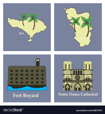 Travel journey concept famous monuments of world vector image