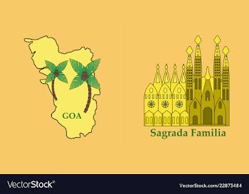 Travel journey concept famous monuments of world vector image