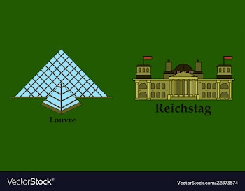 Travel journey concept famous monuments of world vector image