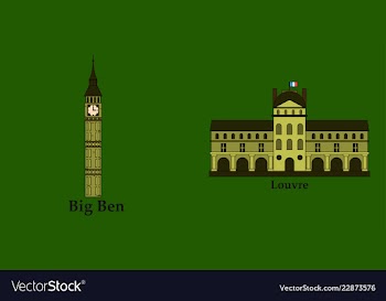 Travel journey concept famous monuments of world vector image