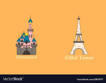 Travel journey concept famous monuments of world vector image