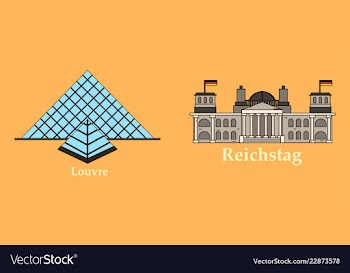 Travel journey concept famous monuments of world vector image