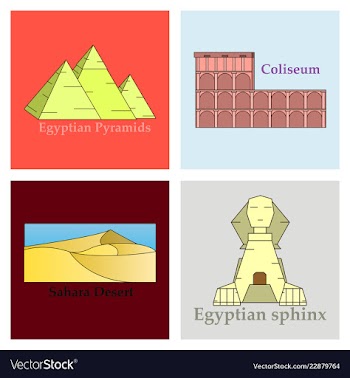 Travel journey concept famous monuments of world vector image
