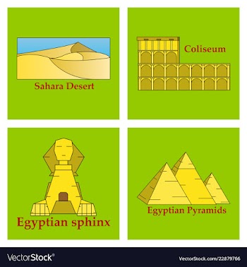 Travel journey concept famous monuments of world vector image
