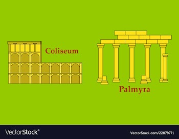 Travel journey concept famous monuments of world vector image