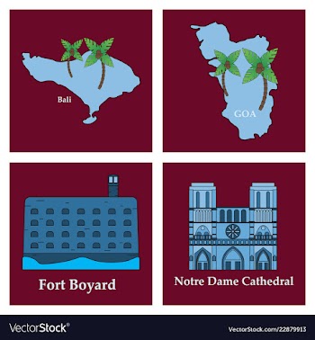Travel journey concept famous monuments of world vector image