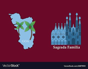 Travel journey concept famous monuments of world vector image