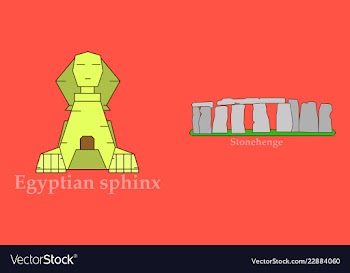 Travel journey concept famous monuments of world vector image