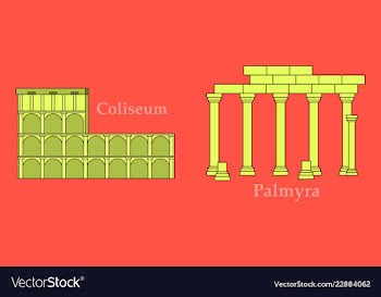 Travel journey concept famous monuments of world vector image