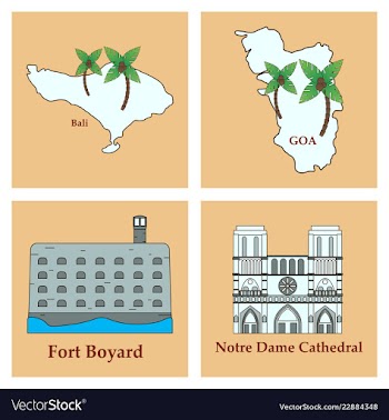 Travel journey concept famous monuments of world vector image