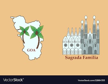 Travel journey concept famous monuments of world vector image