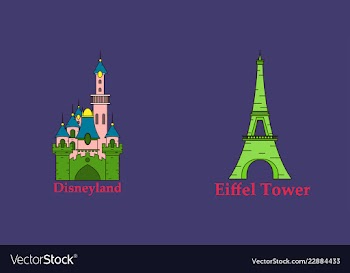 Travel journey concept famous monuments of world vector image