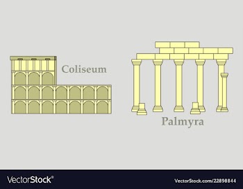 Travel journey concept famous monuments of world vector image