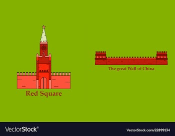Travel journey concept famous monuments of world vector image
