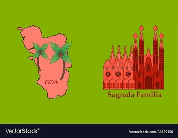 Travel journey concept famous monuments of world vector image