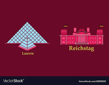 Travel journey concept famous monuments of world vector image