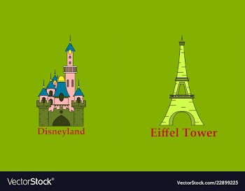 Travel journey concept famous monuments of world vector image