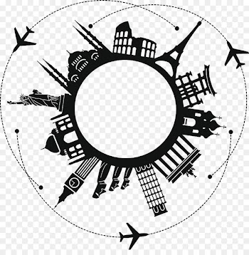 Travel Landmark Drawing Illustration - Global icon 