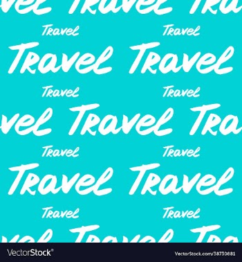 travel lettering seamless colored background