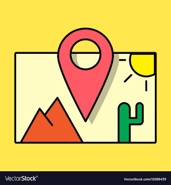 Travel pin location on a global map flat icon vector image