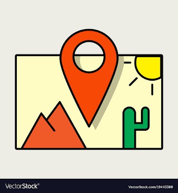 Travel pin location on a global map flat icon vector image