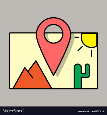 Travel pin location on a global map flat icon vector image