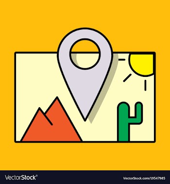 Travel pin location on a global map flat icon vector image