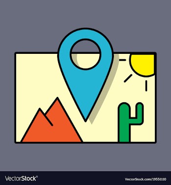 Travel pin location on a global map flat icon vector image