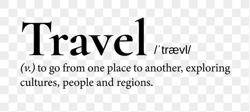 Travel png dictionary word sticker, | Free PNG - rawpixel