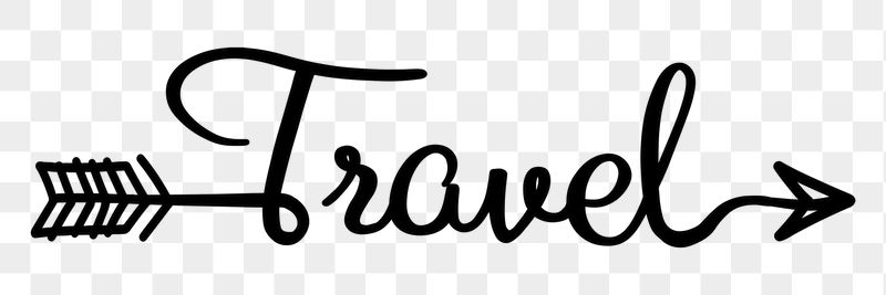 Travel png word, minimal black | Free PNG - rawpixel