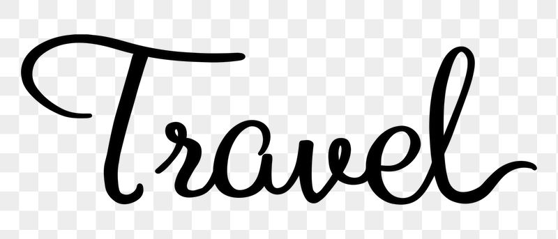 Travel png word, minimal black | Free PNG - rawpixel