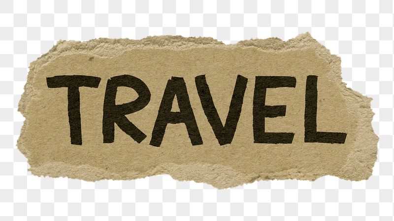 Travel png word sticker, ripped | Free PNG - rawpixel