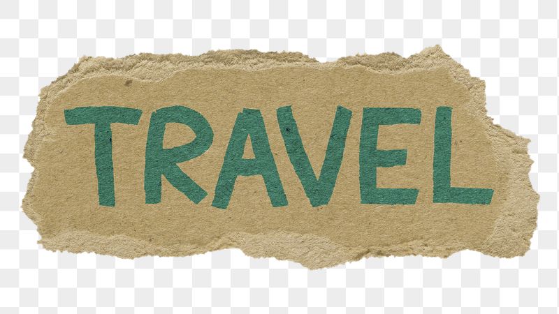Travel png word sticker, ripped | Free PNG - rawpixel