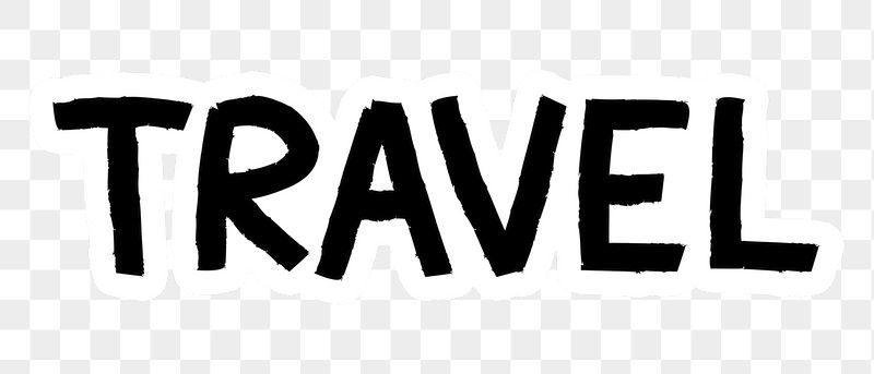 Travel png word sticker typography, | Free PNG - rawpixel