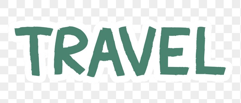 Travel png word sticker typography, | Free PNG - rawpixel